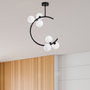 Opviq Luminar - 14125 Lámpara de araña de cuerpo metálico Negro